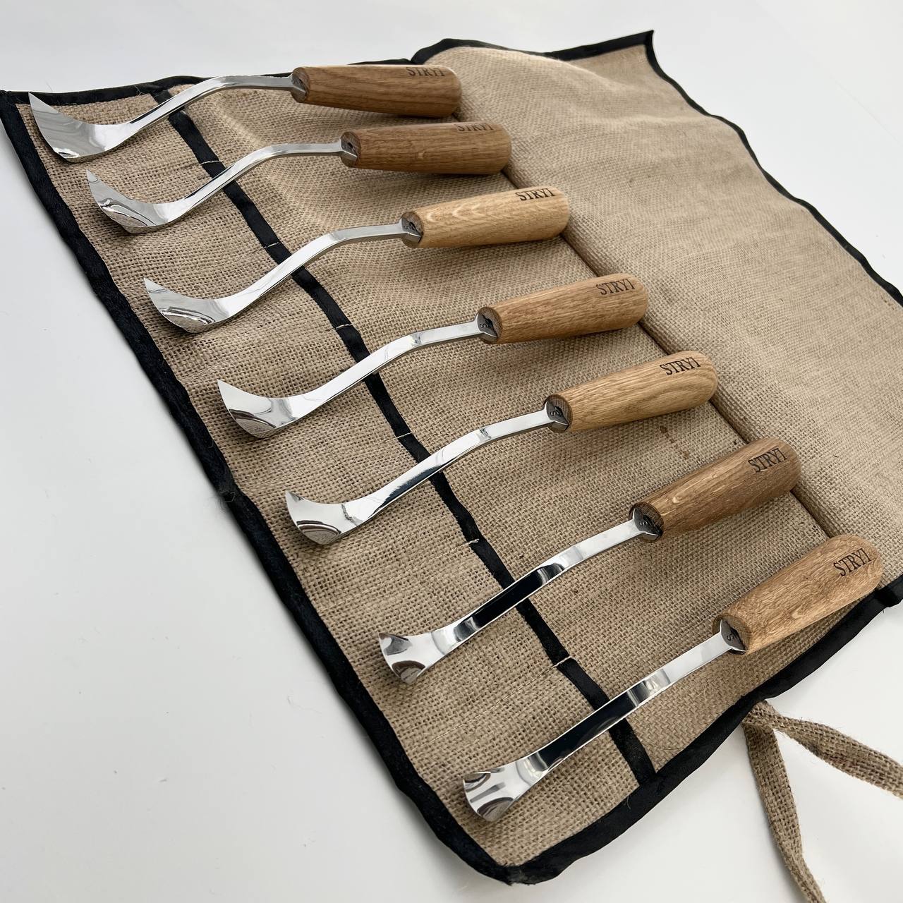 STRYI Maestro Large Bent Gouge for Relief carving, Spoons and Bowl Carving, Furniture making