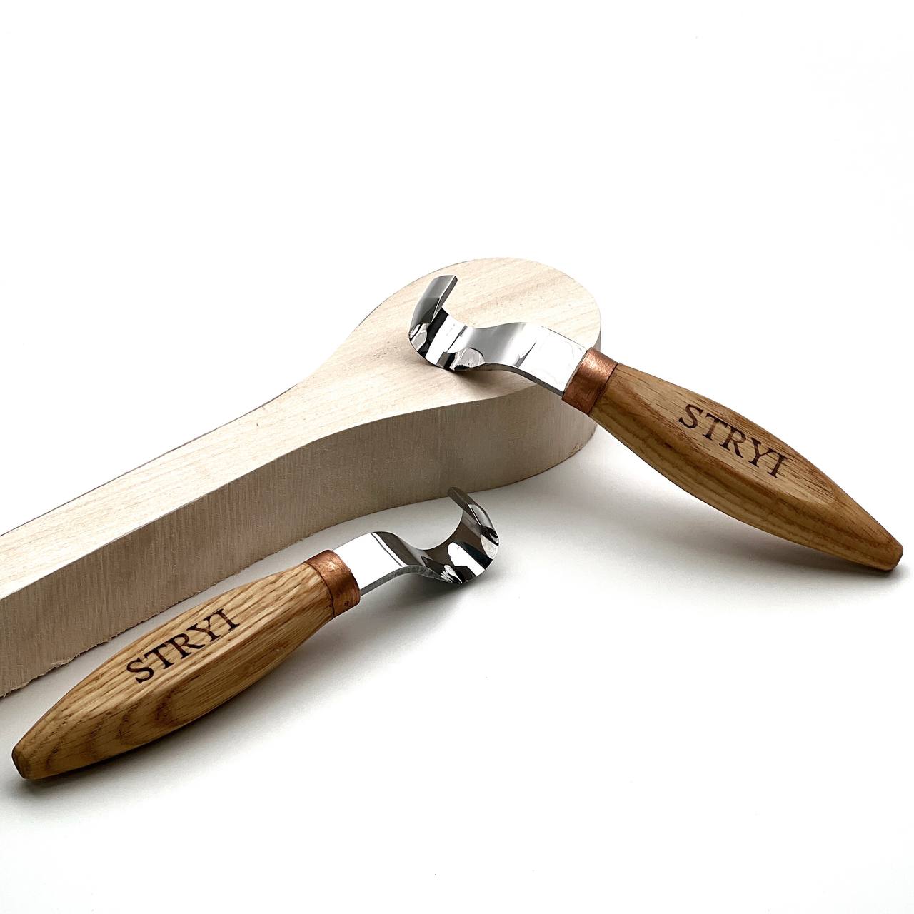Löffelschale und Kuksa Schnitzhakenmesser 20mm STRYI Profi, Hakenmesser, Löffelschnitzwerkzeug