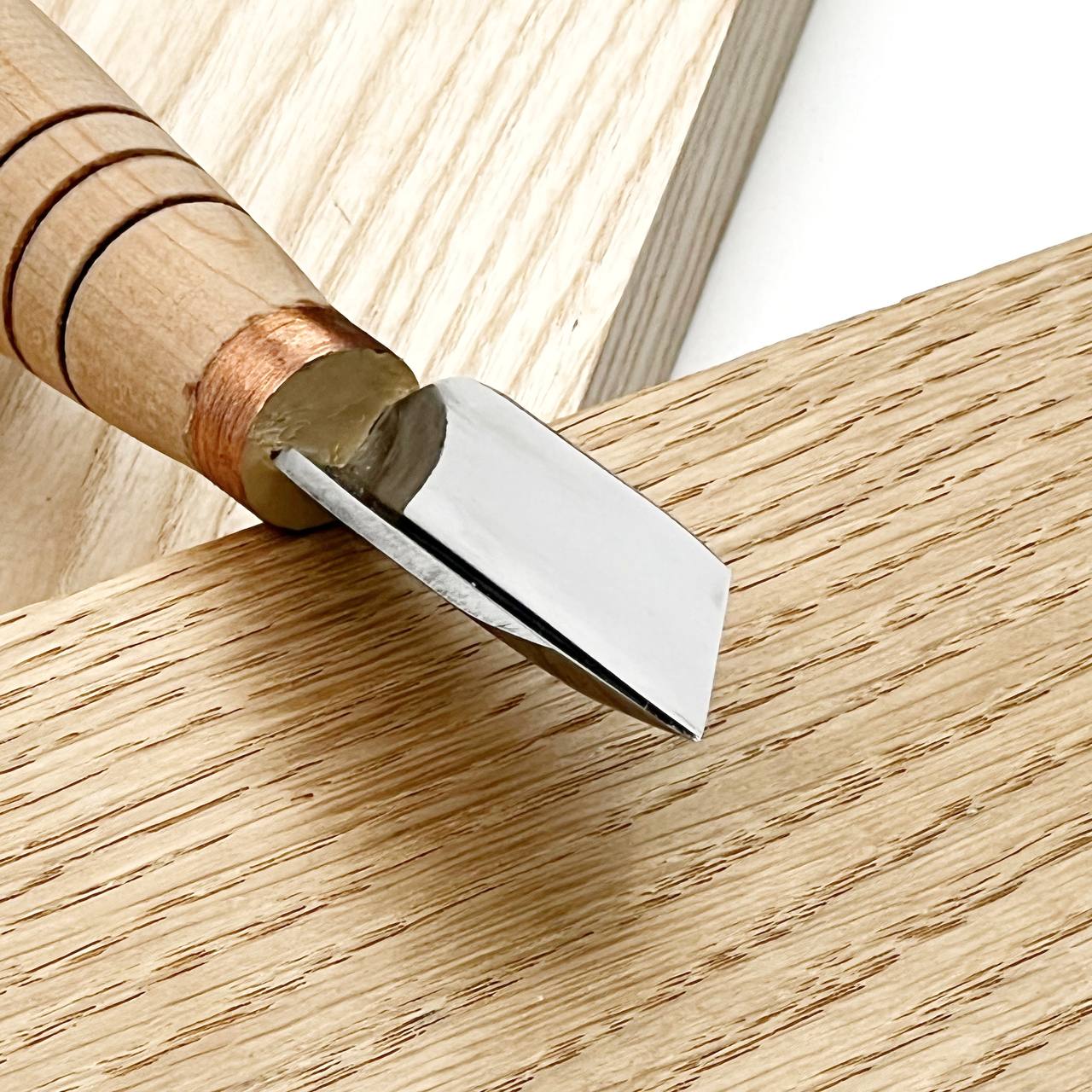 V-parting tool, Short chisel skewed STRYI-AY Profi for carving, V-shaped chisel