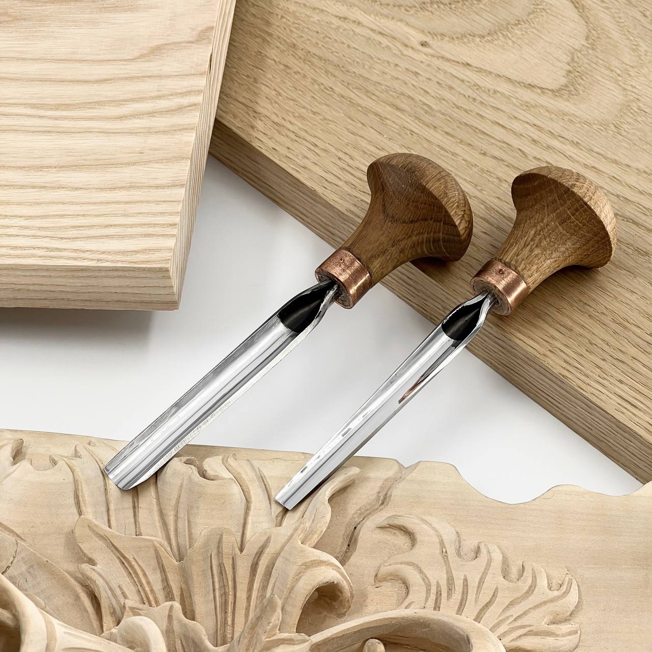 Palm carving tool STRYI Profi sweep #8, Linocutting tool, block cutters, burin graver tool