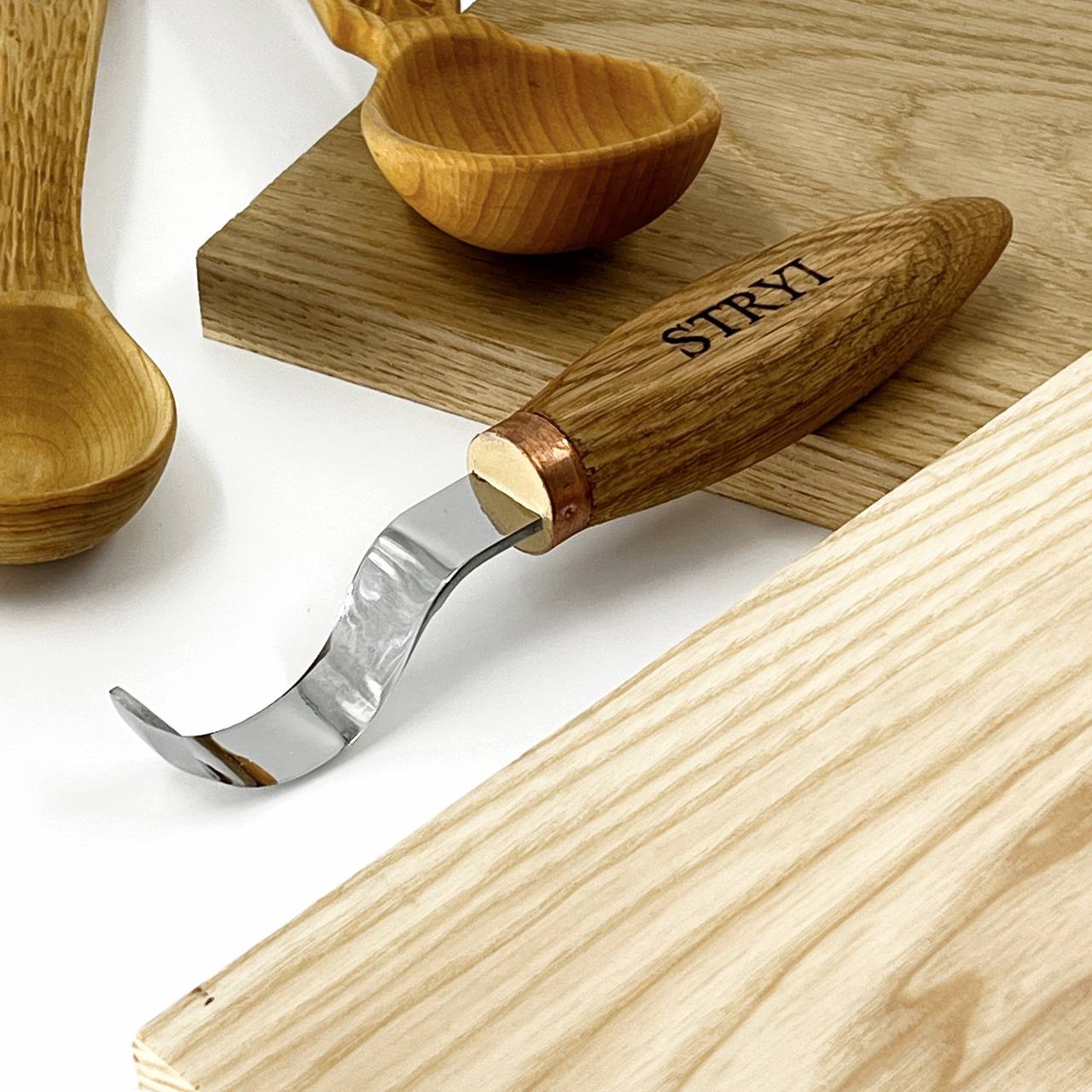 Cuchara Cuenco Kuksa cuchillo para trinchar 50mm STRYI Profi