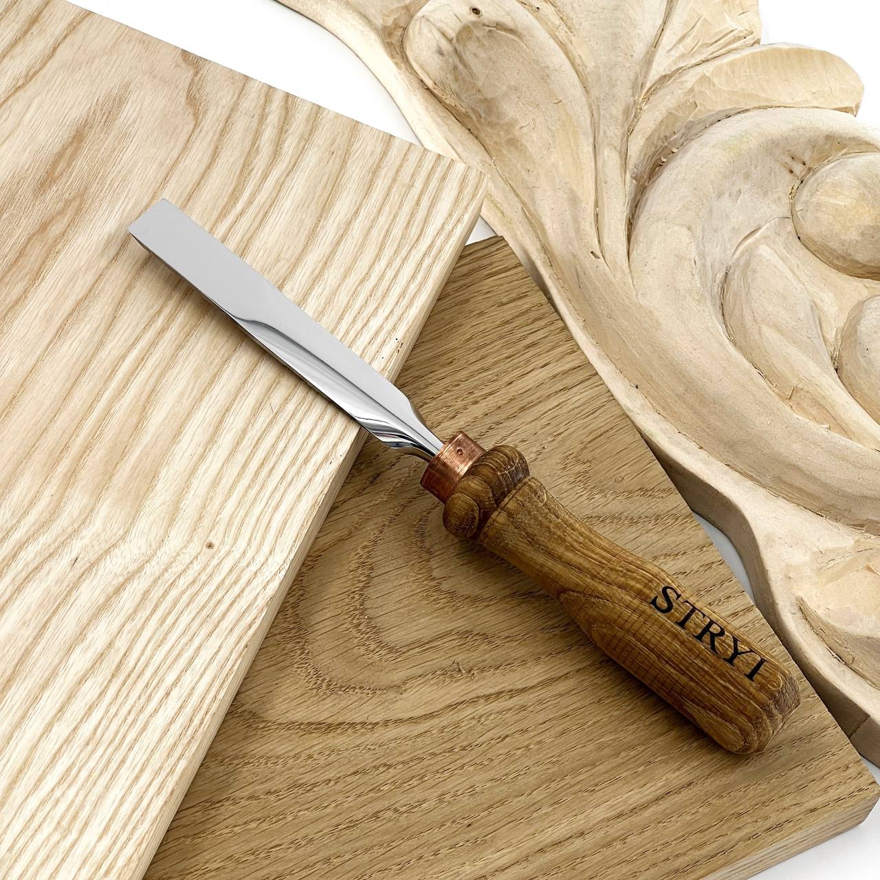 Gouge #1 Straight Chisel STRYI Profi, Flat Chisel, Gouges, Stryi carving tools