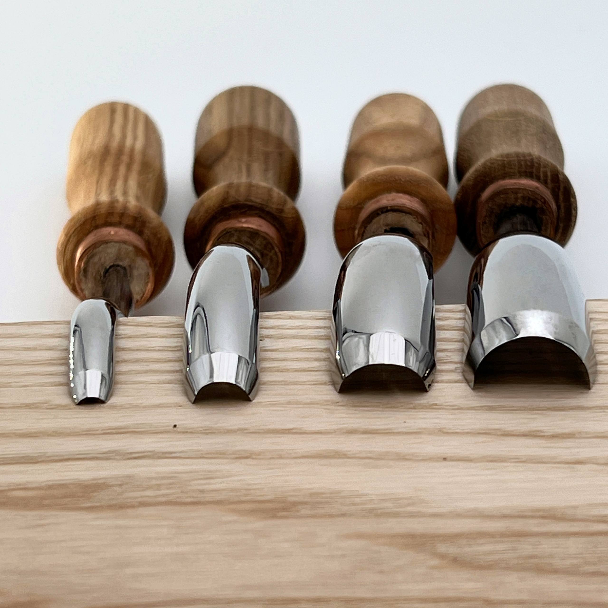 Gouge long bent chisel, #9 profile, woodcarving tools STRYI Profi