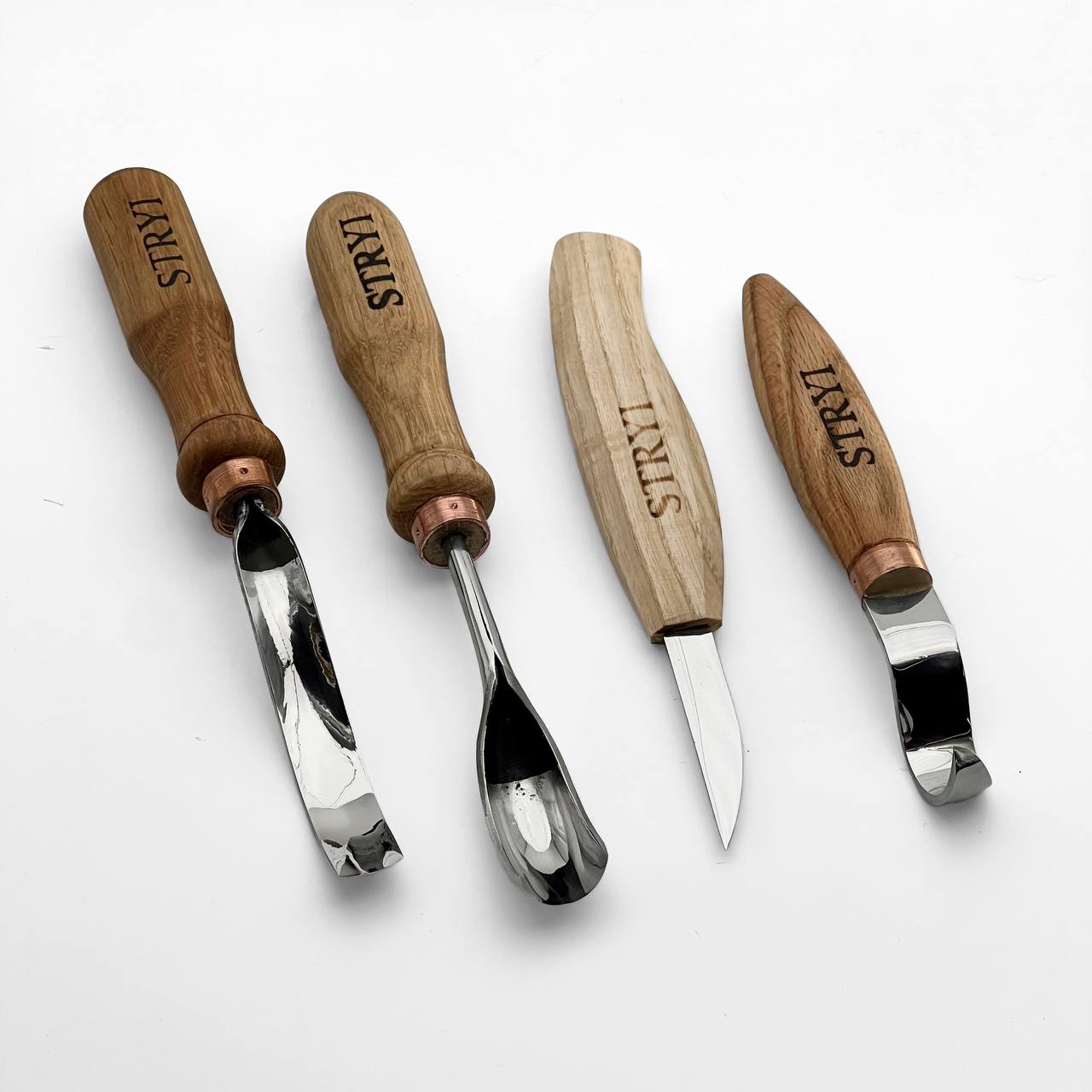 Bowl & Spoon Carving Kit: 4pc Set for Kuksa, Bowls & Spoons, Ready-to-Gift 5pcs STRYI Profi in deluxe gift box