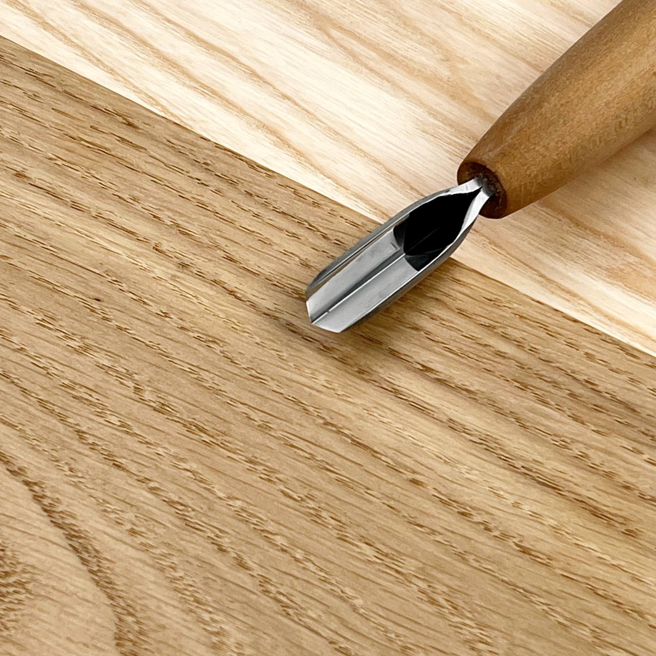 V-parting short chisel straight-beveled STRYI-AY Profi for chip carving, V-shaped chisels, V-tools