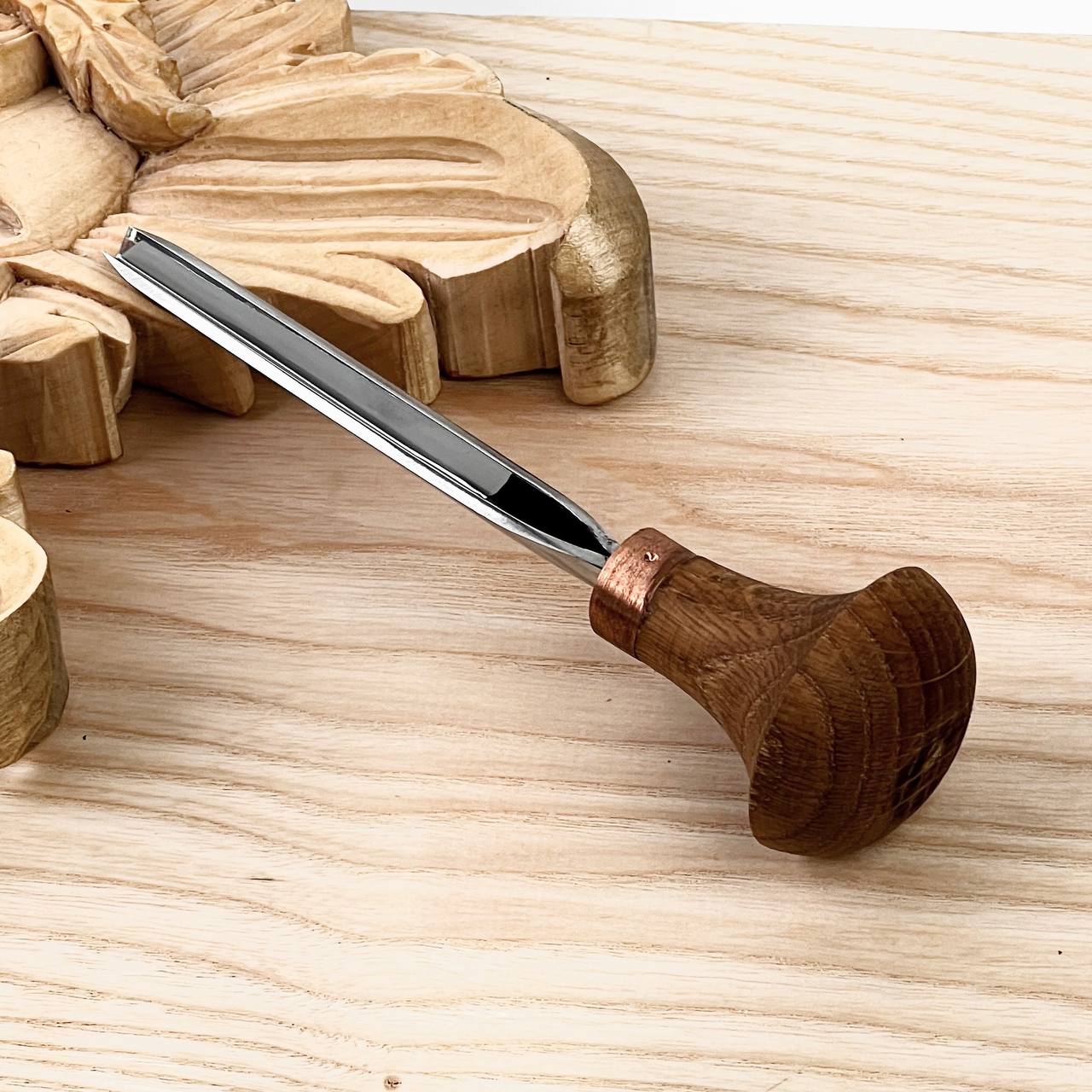 Palm carving V-tool STRYI Profi 60 degrees, Micro carving chisel, Engraving tool, Burin, Graver tool