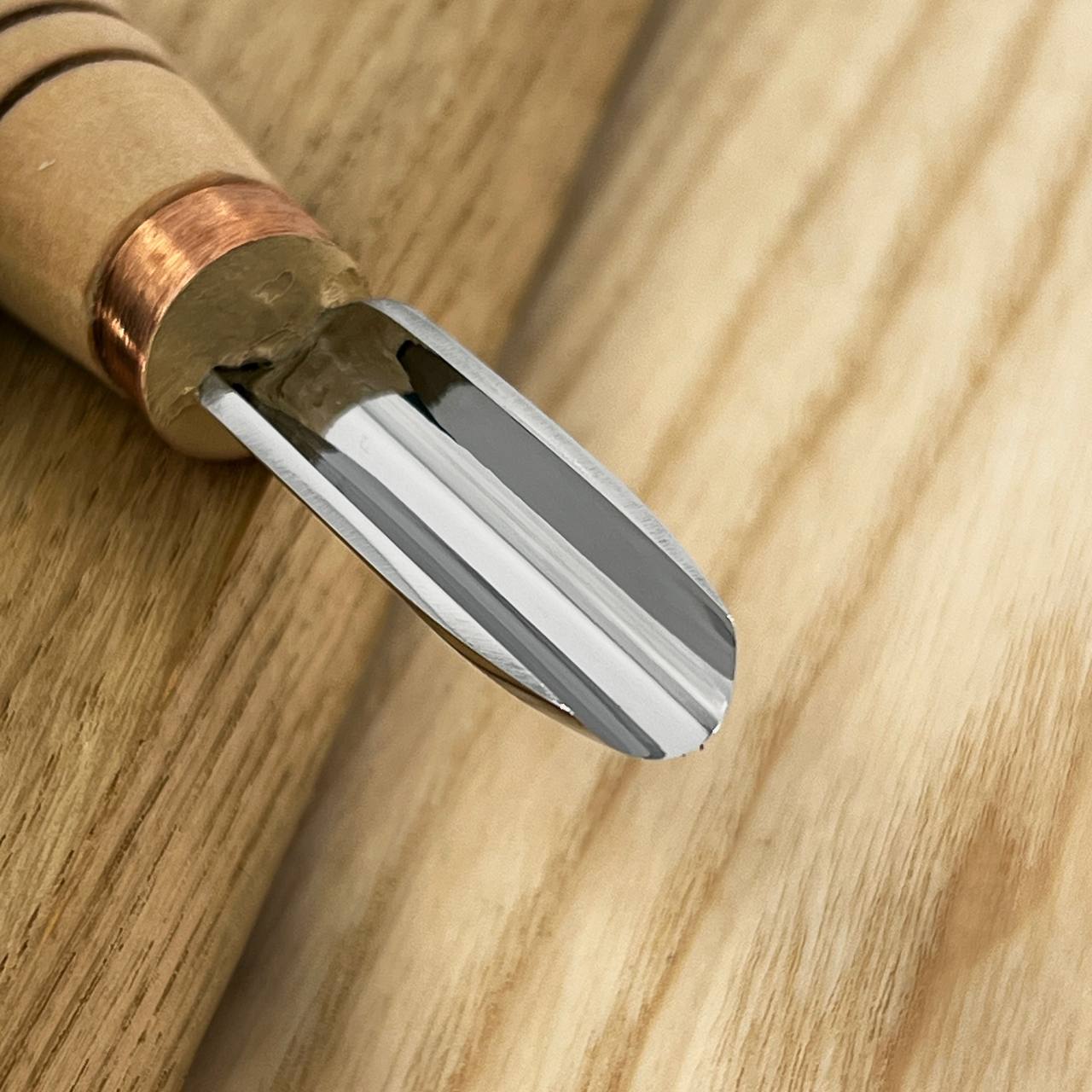 Woodcarving tool short gouge skewed STRYI-AY Profi, Chip carving tools