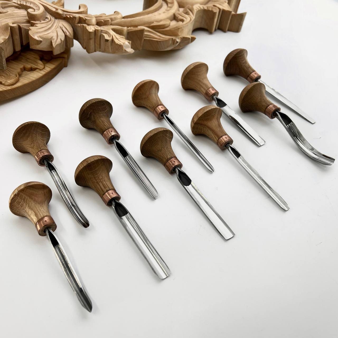 Palm carving tools set of 10 pcs, Gravers and burins STRYI Profi, Gift ready