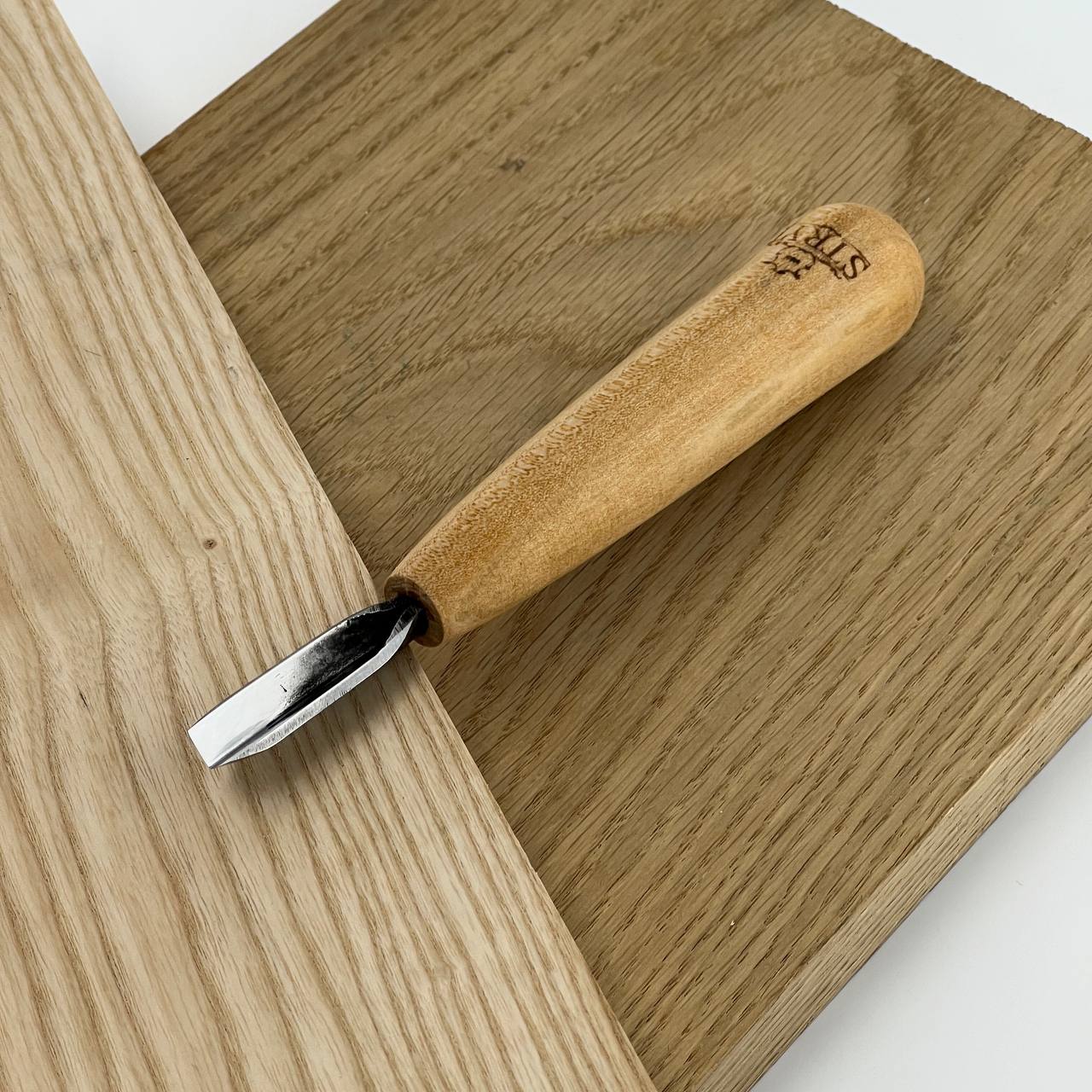 V-parting short straight chisel STRYI-AY Profi for chip carving, V-shaped chisel, V-tools