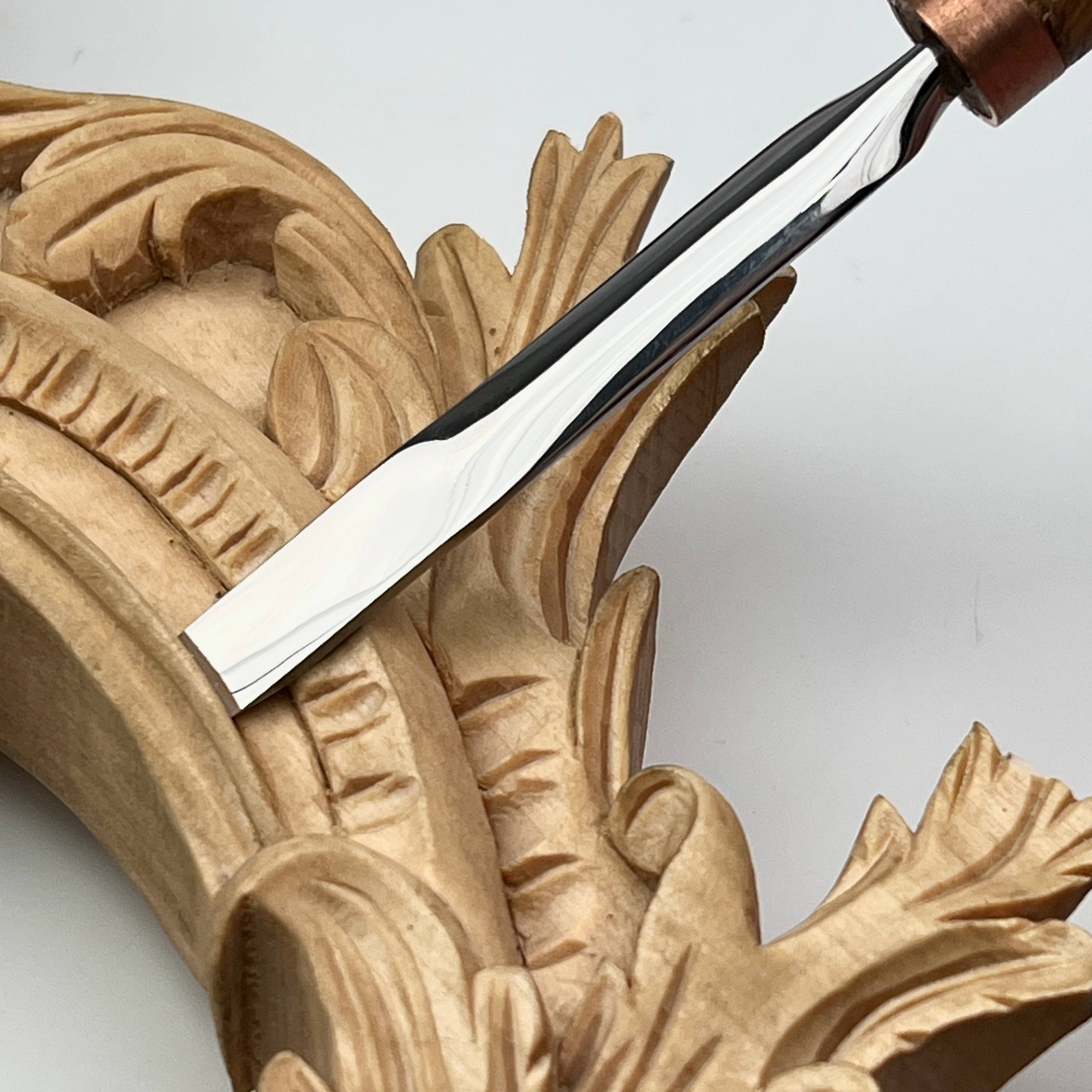 Wood Carving toolset of 4 pcs in roll-case STRYI, Whittling figurines