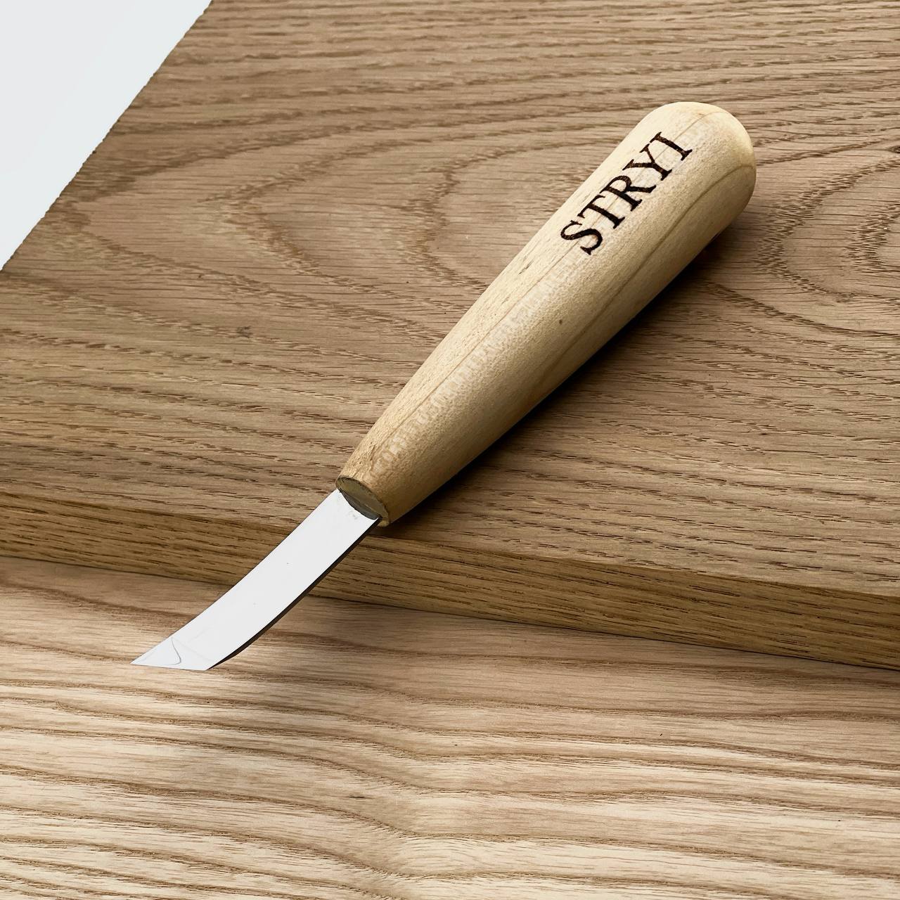 Bent Skew Chisel for Precision Wood Carving, Skewed knifr for 3D carving and detailed carving