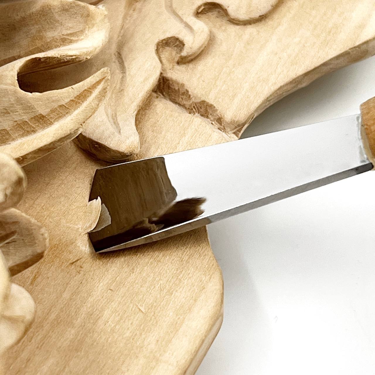 Short wood carving tools, sloping gouge 25mm STRYI-AY Profi