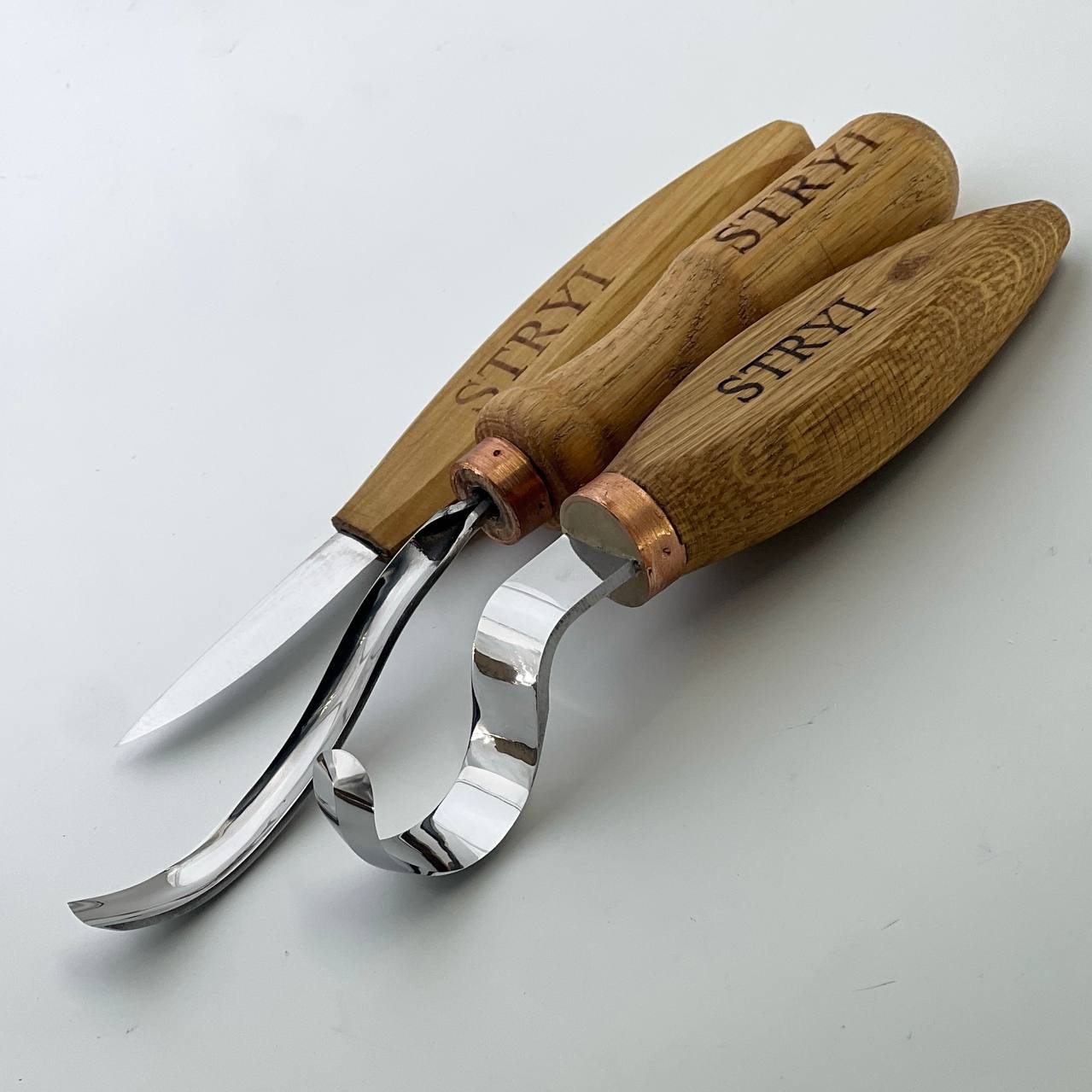 Spoon carving kit, Wood carving kit 3 pcs STRYI Profi, Carving tools, Hook knife, Spoon making