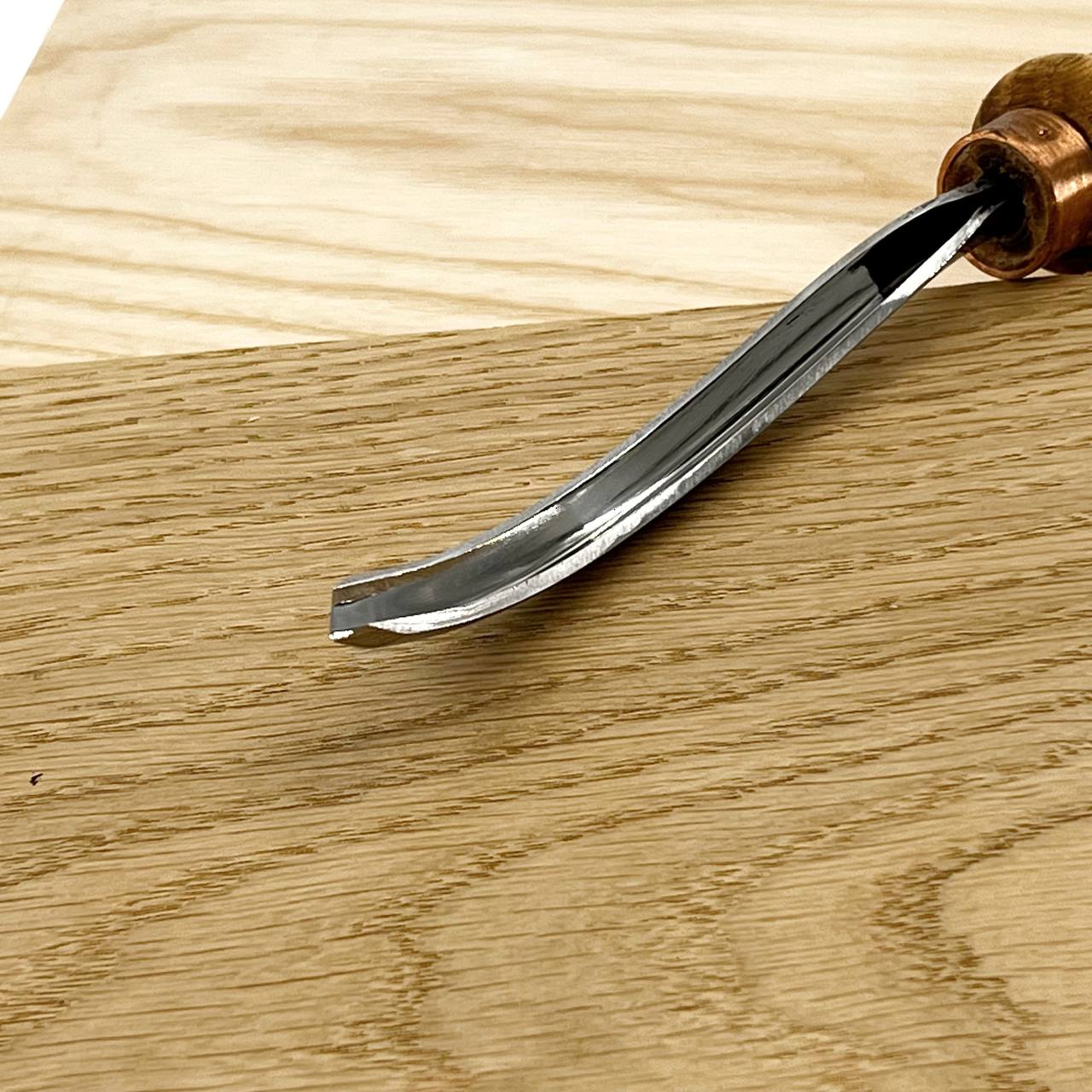 Long Bent V-parting Chisel STRYI Profi 60 degrees, V-parting chisel, Relief carving