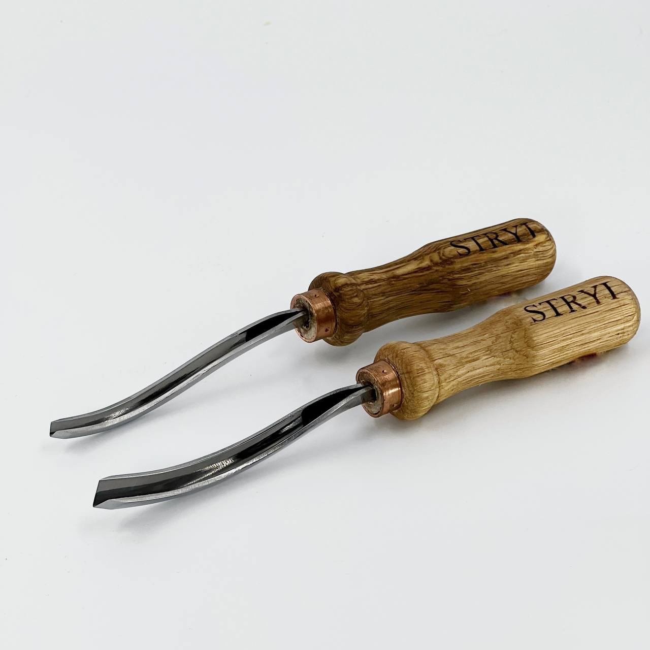 Long Bent V-parting Gouge STRYI 45 degrees, Detailing wood carving, Carving tool