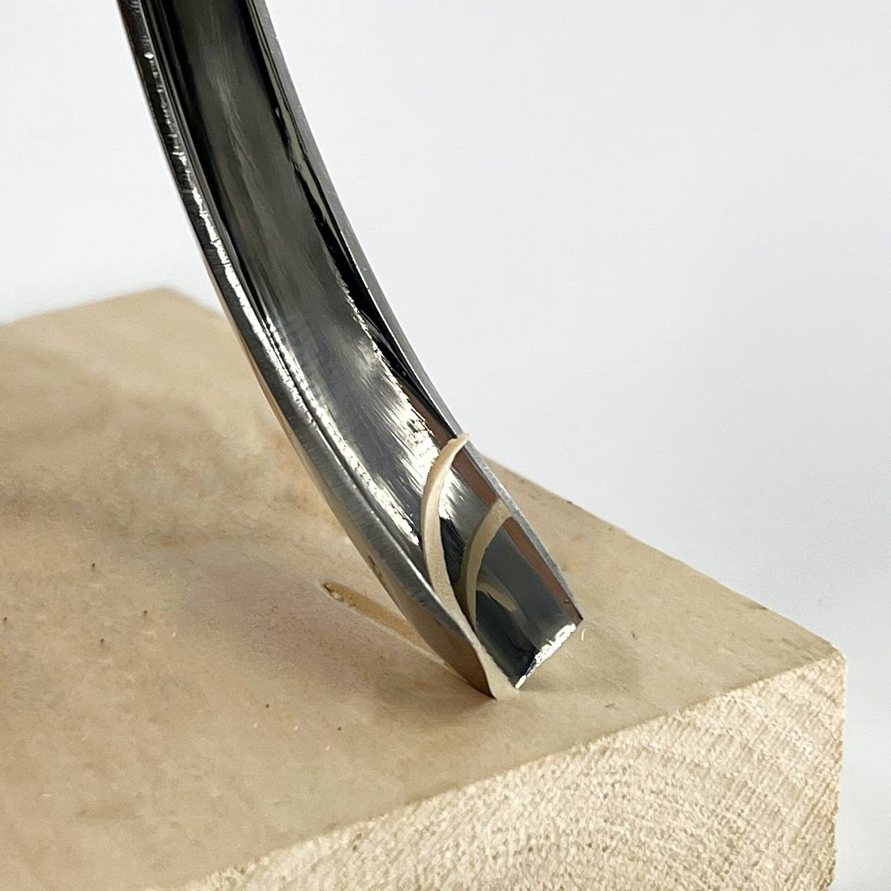 Long Bent V-parting Chisel STRYI Profi 60 degrees, V-parting chisel, Relief carving