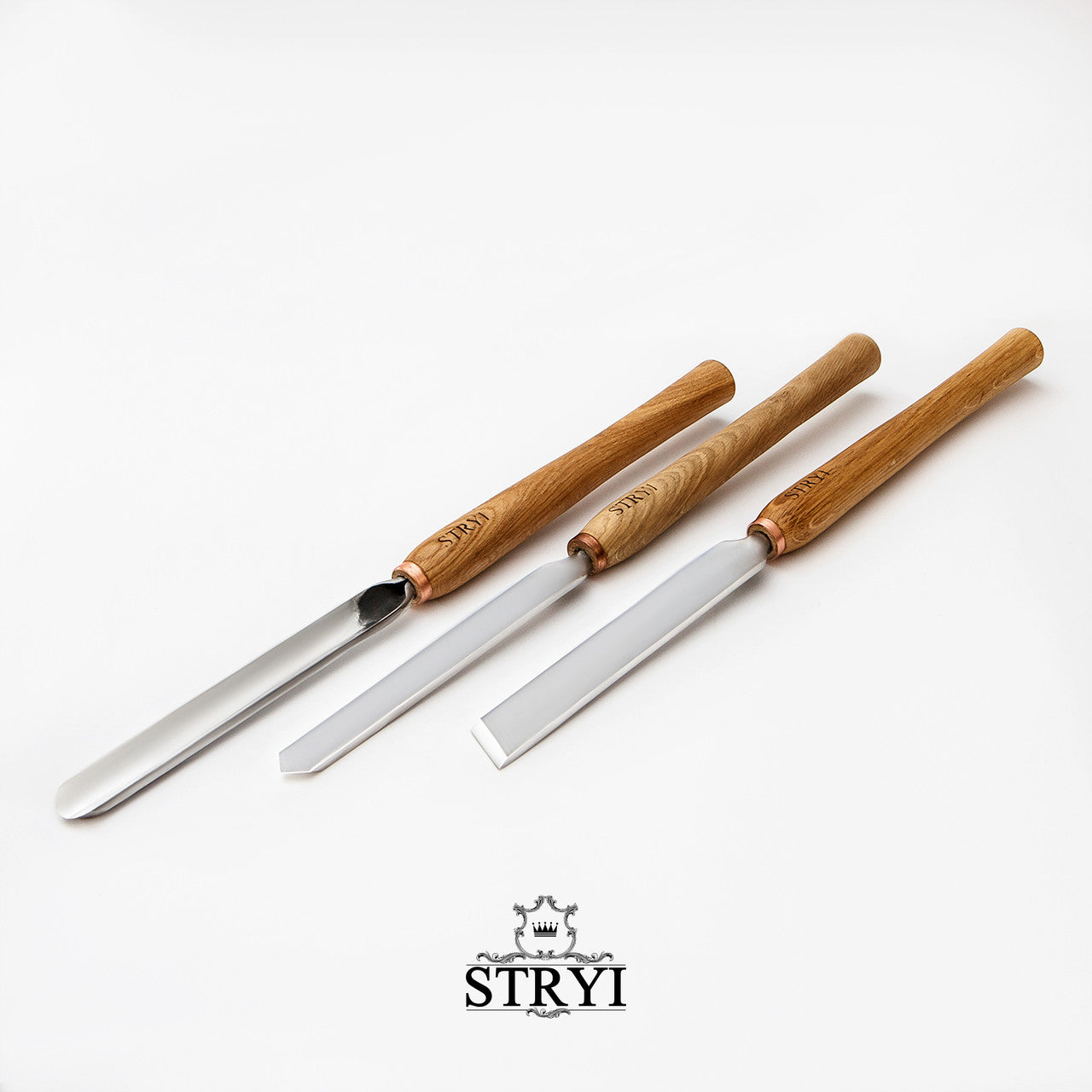 Juego de herramientas para tornear madera STRYI Profi 3 piezas, juego de herramientas de torno