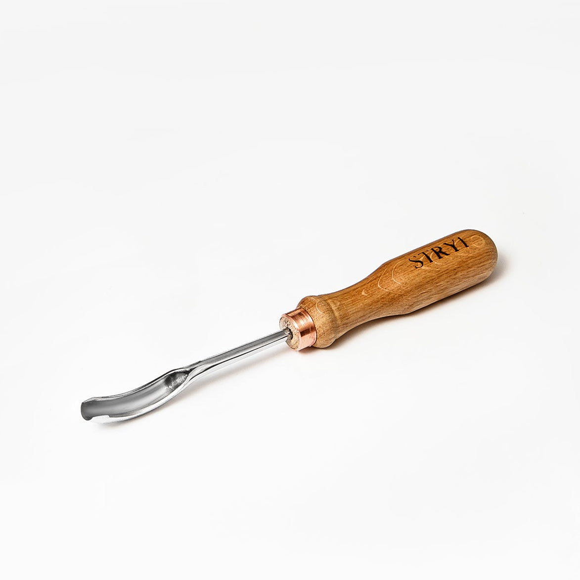 Short bent gouge, wood carving tools, spoon gouge STRYI Profi, carving grooves, carving gouge, gouge