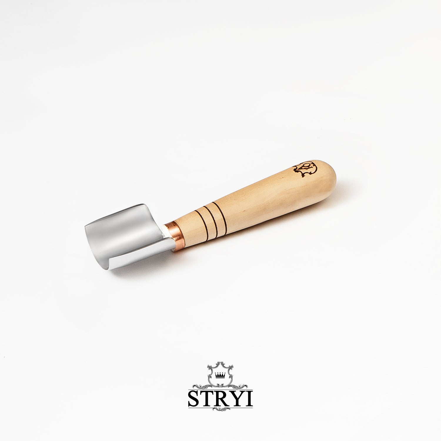 Short Rounded Gouge STRYI-AY Profi, Carving gouge straight-beveled, Gouge STRYI