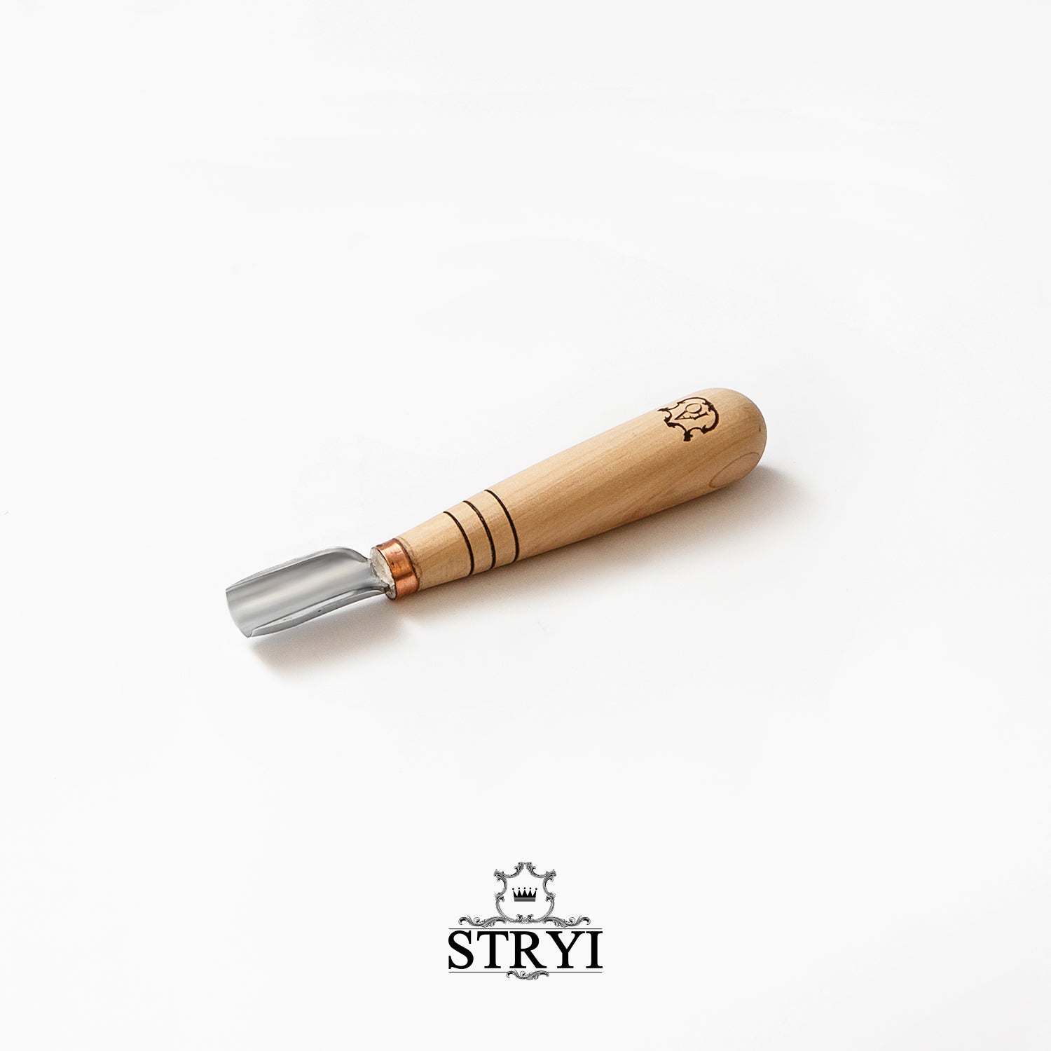 Short Rounded Gouge STRYI-AY Profi, Carving gouge straight-beveled, Gouge STRYI