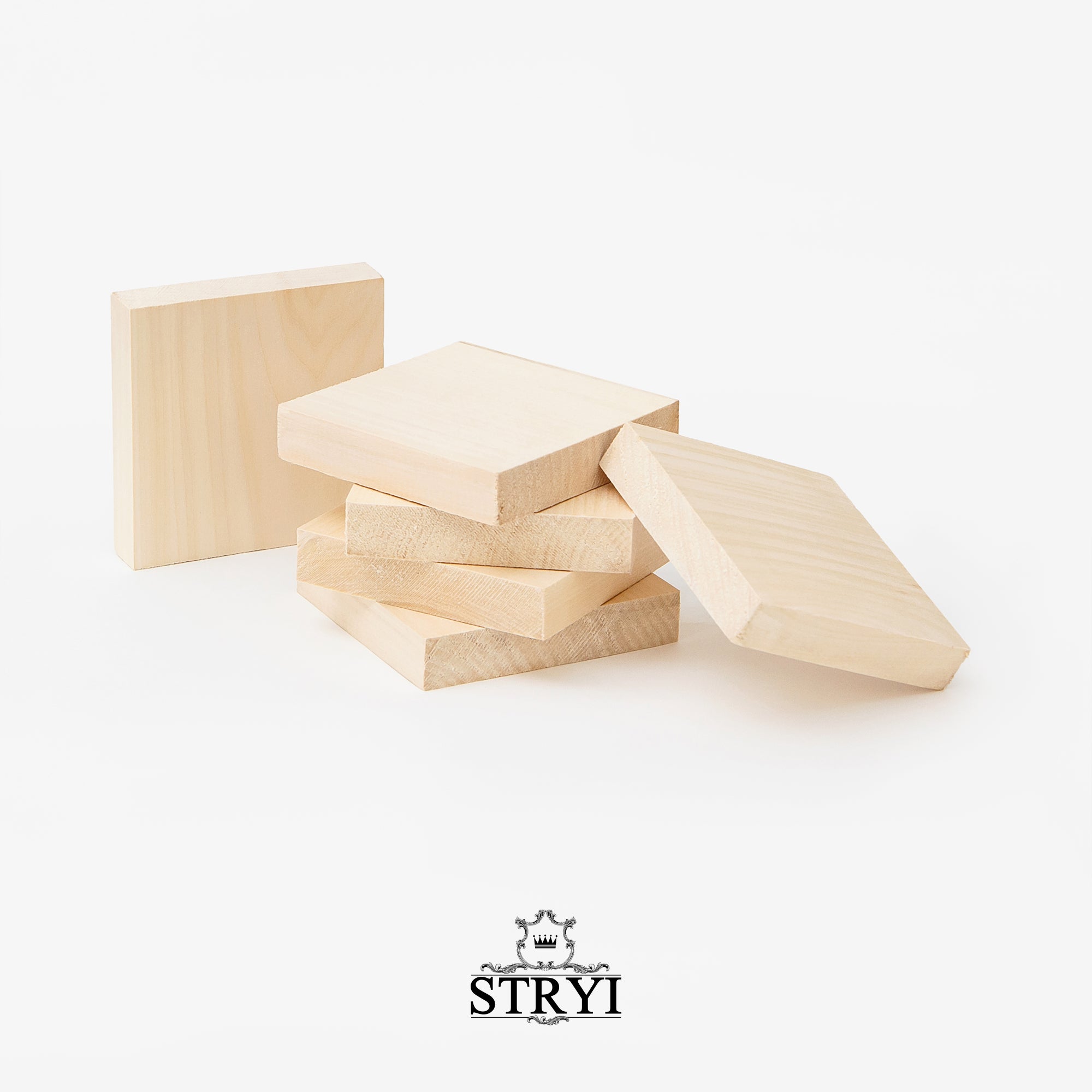 Training basswood board 10*10*2cm for carving, decoration, scrapbooking