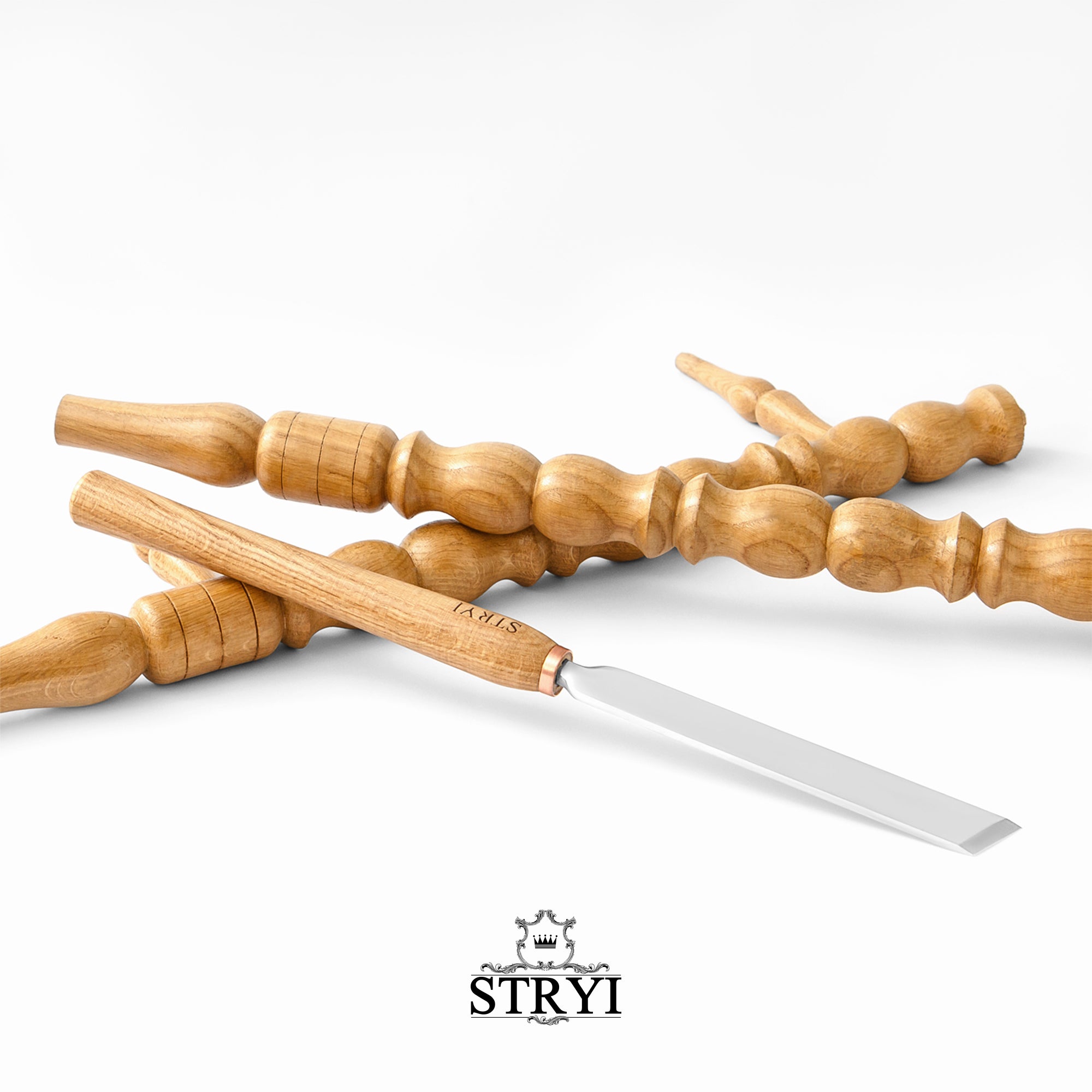 Cincel oblicuo de 70 grados, 30 mm, herramienta de trabajo de torno, herramienta de torneado de madera STRYI Profi