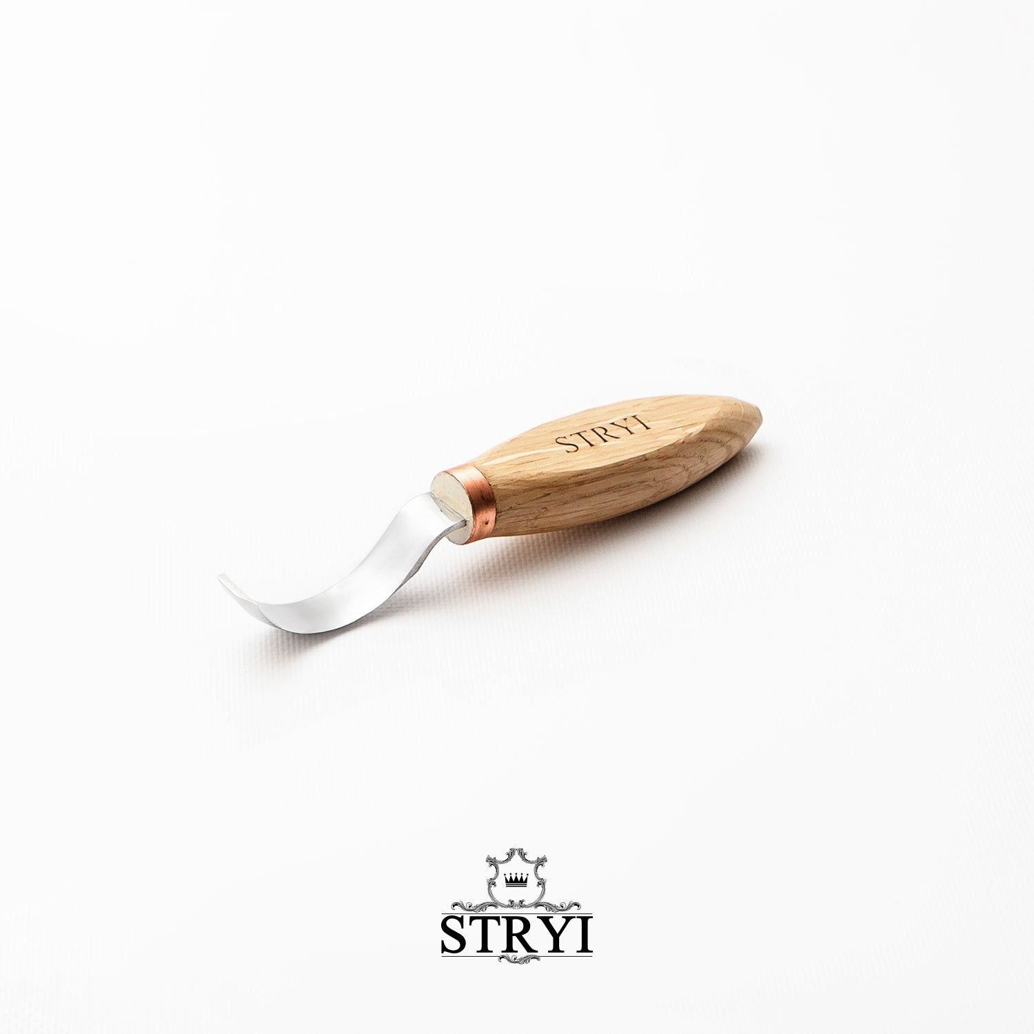 Spoon Bowl Kuksa carving hook knife 50mm STRYI Profi, Hook knife, Spoon knife, Carving plates