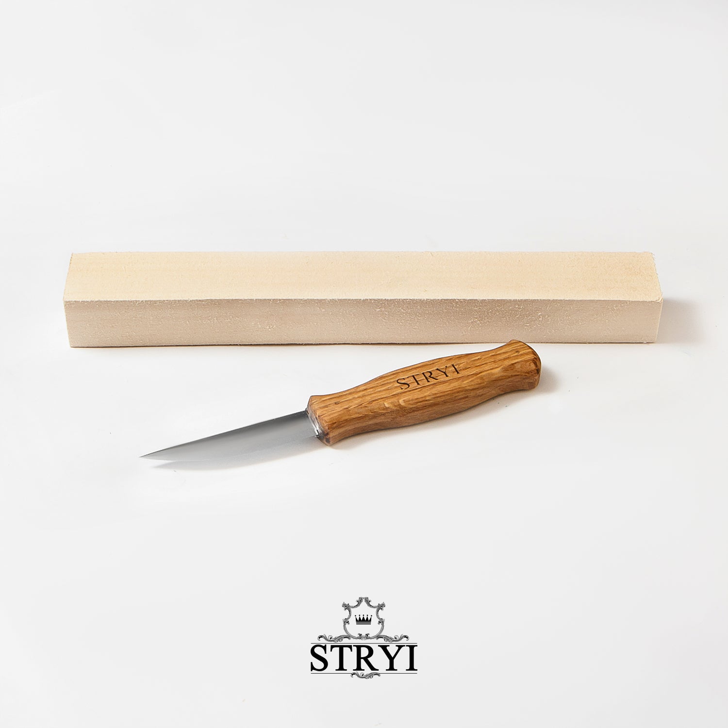 Cuchillo de escultura STRYI Profi para tallar madera 80mm
