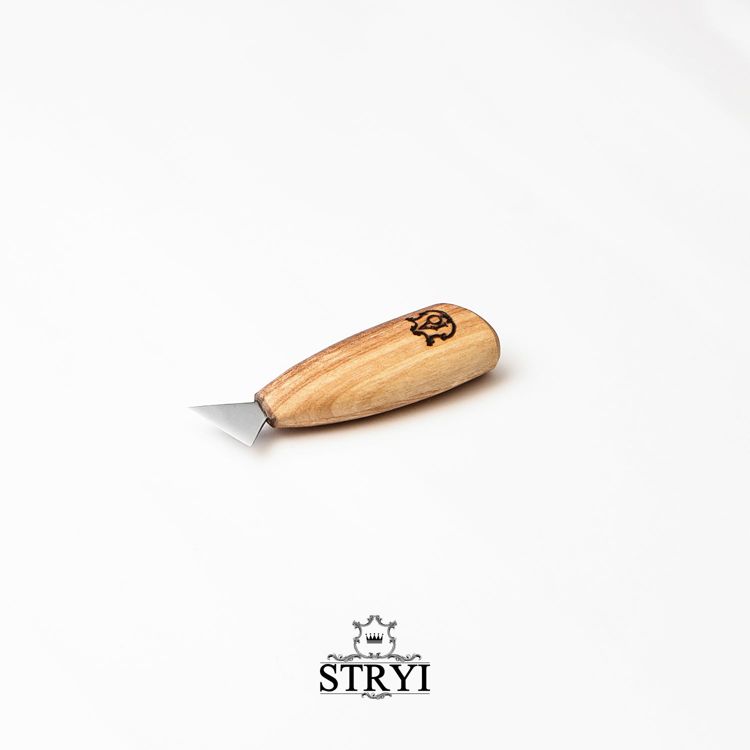 Knife for Сhip carving 25mm (1 in) STRYI Profi, Triangle knife for geometric carvings, Childrens knife for carving