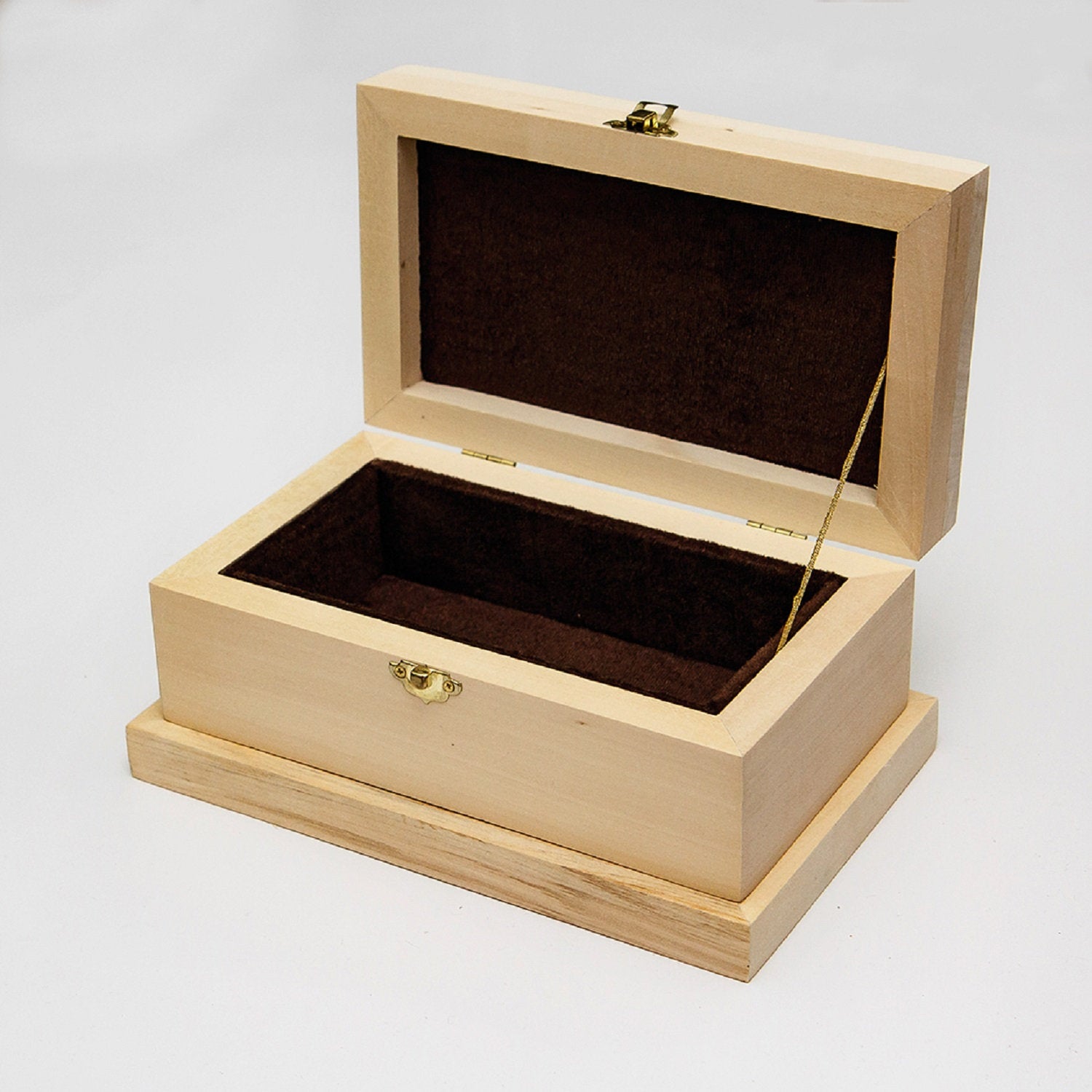 Wooden Blank Jewelry Box for Carving and Decoupage, Basswood Craft Box for Chip Carving, Geometric Patterns, Handmade Gift