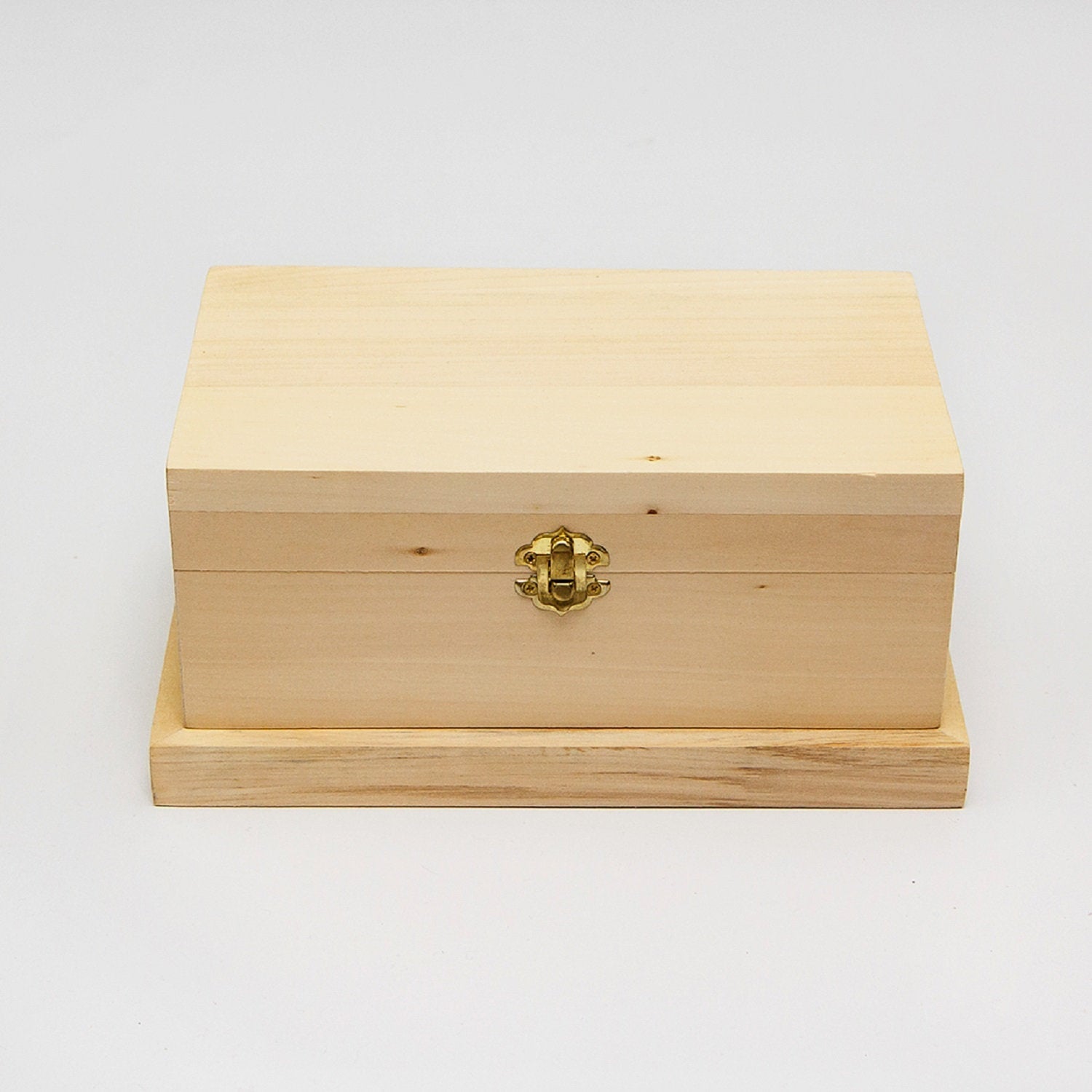 Wooden Blank Jewelry Box for Carving and Decoupage, Basswood Craft Box for Chip Carving, Geometric Patterns, Handmade Gift