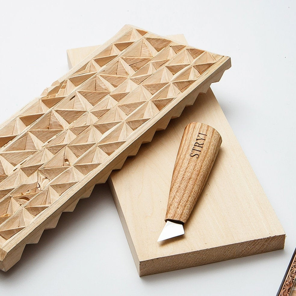 Chip carving knife 20mm STRYI Profi, Carving tools, Triangle knife, Chip carving tool