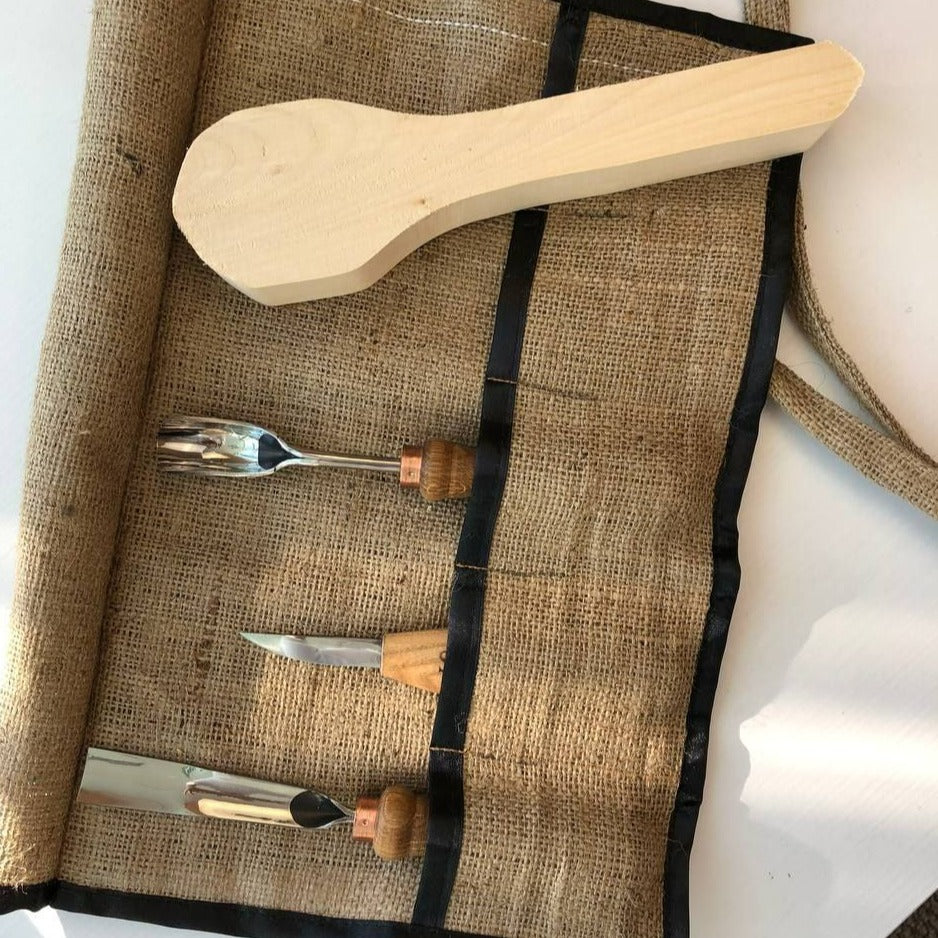 Kuksa, Spoon and cup Carving tools set 3pcs, STRYI Profi, Bowl gouge, Kuksa carving, Spoon making