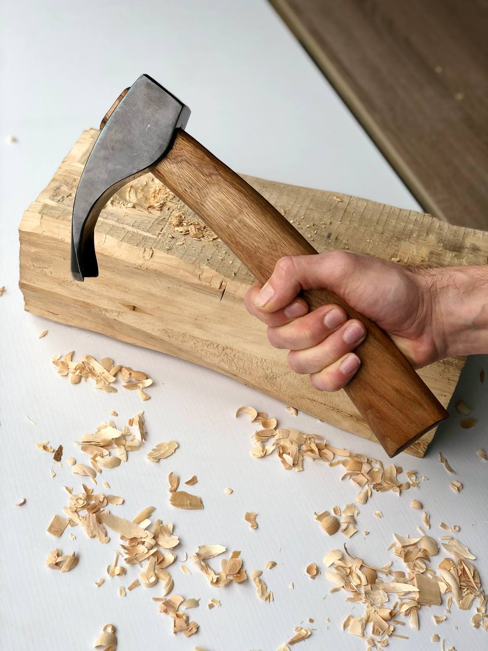 Curved bowl adze STRYI, Handmade Adze, Carpentry Tool, Carpentry Adze, Woodcarving Adze