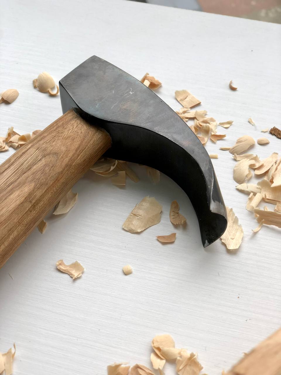 Curved bowl adze STRYI, Handmade Adze, Carpentry Tool, Carpentry Adze, Woodcarving Adze
