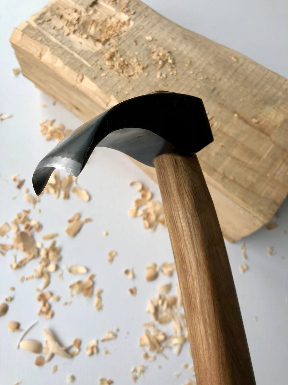 Curved bowl adze STRYI, Handmade Adze, Carpentry Tool, Carpentry Adze, Woodcarving Adze