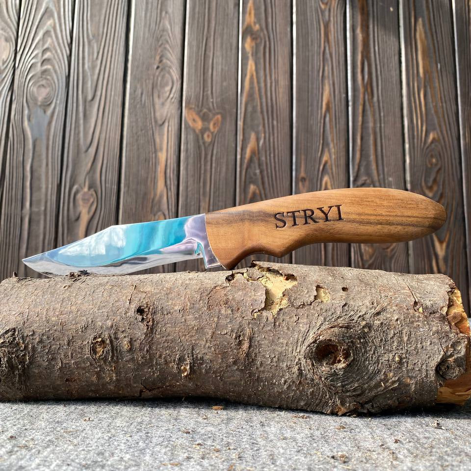 Wood carving knife STRYI Profi, Camping knife, Greenwoodworking knife, Gift for woodworker, Gift for him