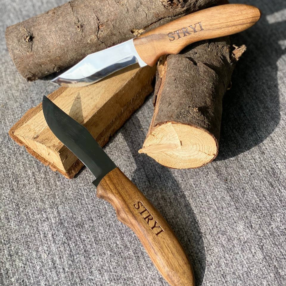 Wood carving knife STRYI Profi, Camping knife, Greenwoodworking knife, Gift for woodworker, Gift for him