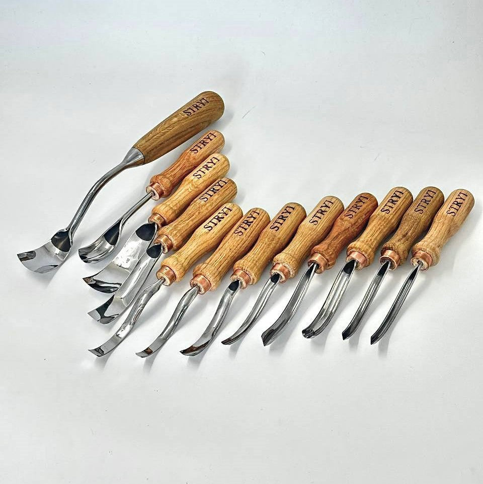 Bent tools, Bowl carving, Kuksa carving tools, Curved gouges, Spoon ...