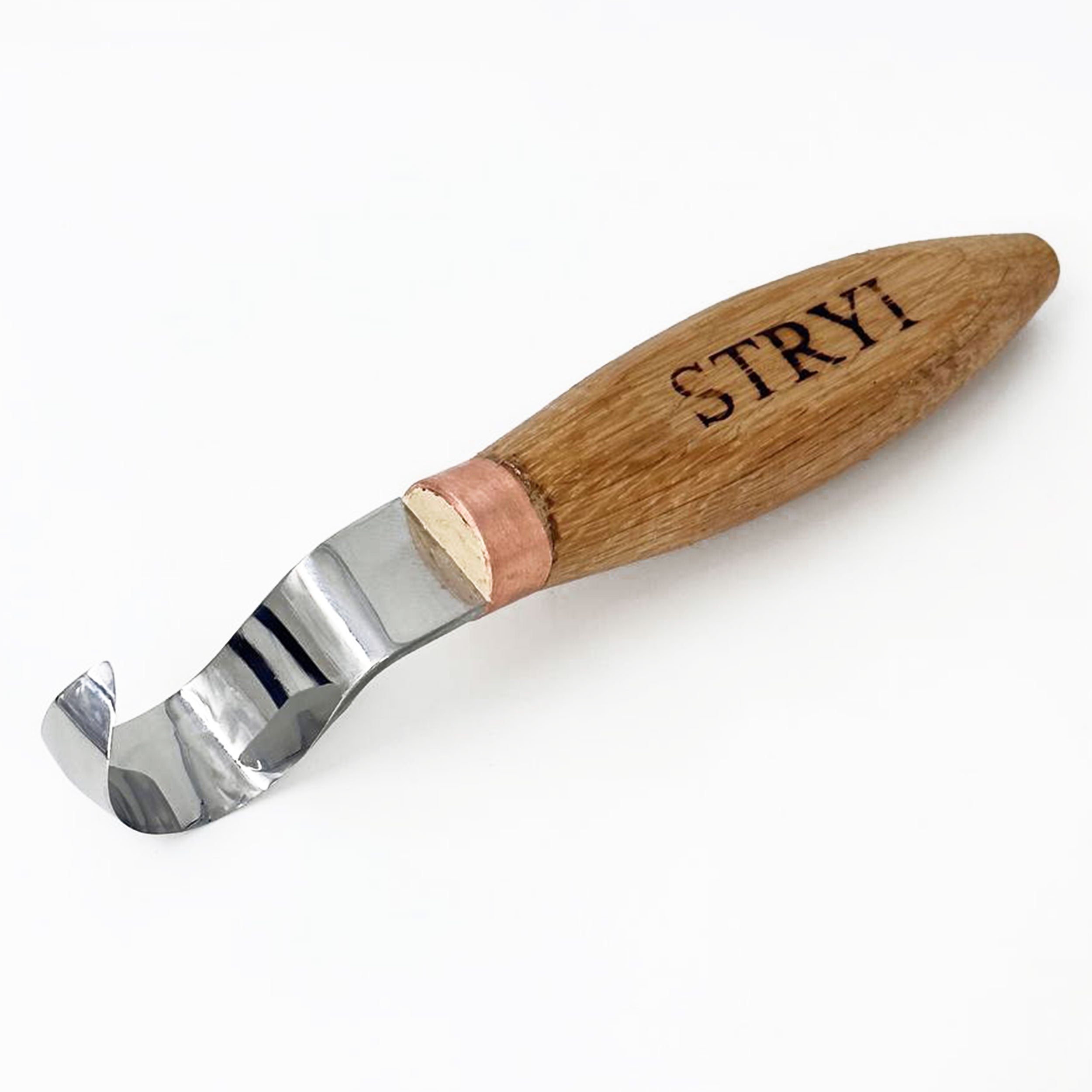 Cuchillo de gancho de cuchara STRYI Profi, cuchillos de gancho de talla Bowl y Kuksa, herramienta de tallado de cuchara, herramientas de tallado de madera, gubia de cincel, cuchillo forjado a mano, herramienta artesanal