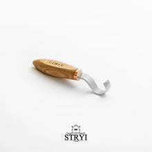 Load image into Gallery viewer, Spoon hook knife 30mm STRYI Profi bowl and kuksa carving, hook knife, Spoon making