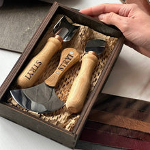 Load image into Gallery viewer, 3-Piece Leatherworking Knife Set for Professional Leather craft
