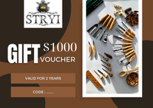 Load image into Gallery viewer, Wood carving tools STRYI gift card, gift voucher, gift certificate
