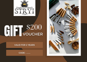 Wood carving tools STRYI gift card, gift voucher, gift certificate