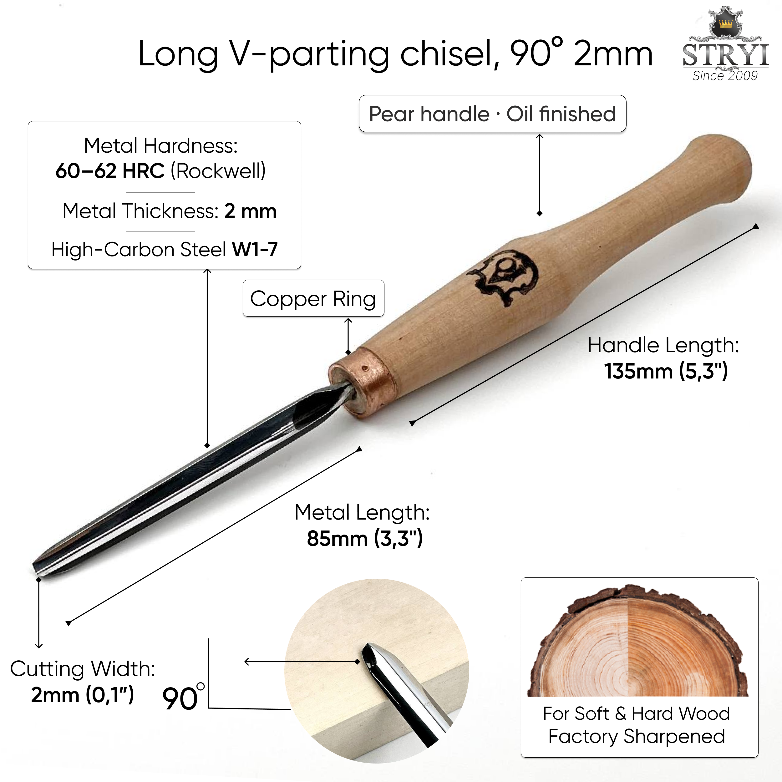 Geißel 90 Grad für Kerbschnitt, Geißel für die Federschnittbearbeitung