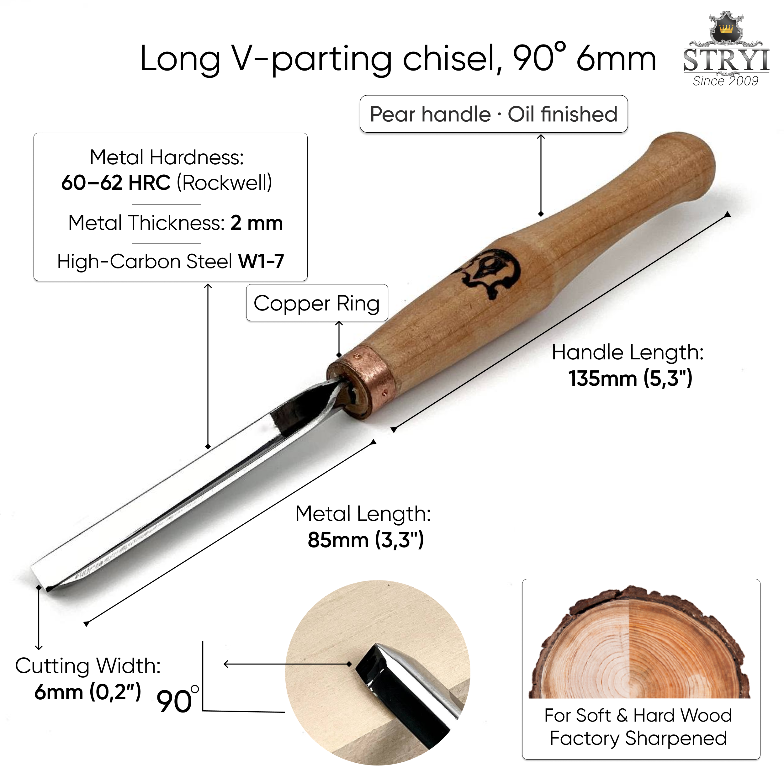 Geißel 90 Grad für Kerbschnitt, Geißel für die Federschnittbearbeitung