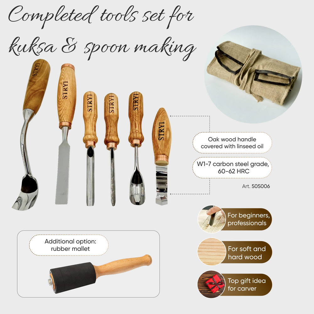 Carving tools, Chisels, Gouges, Bent gouges, Wood carving tools STRYI
