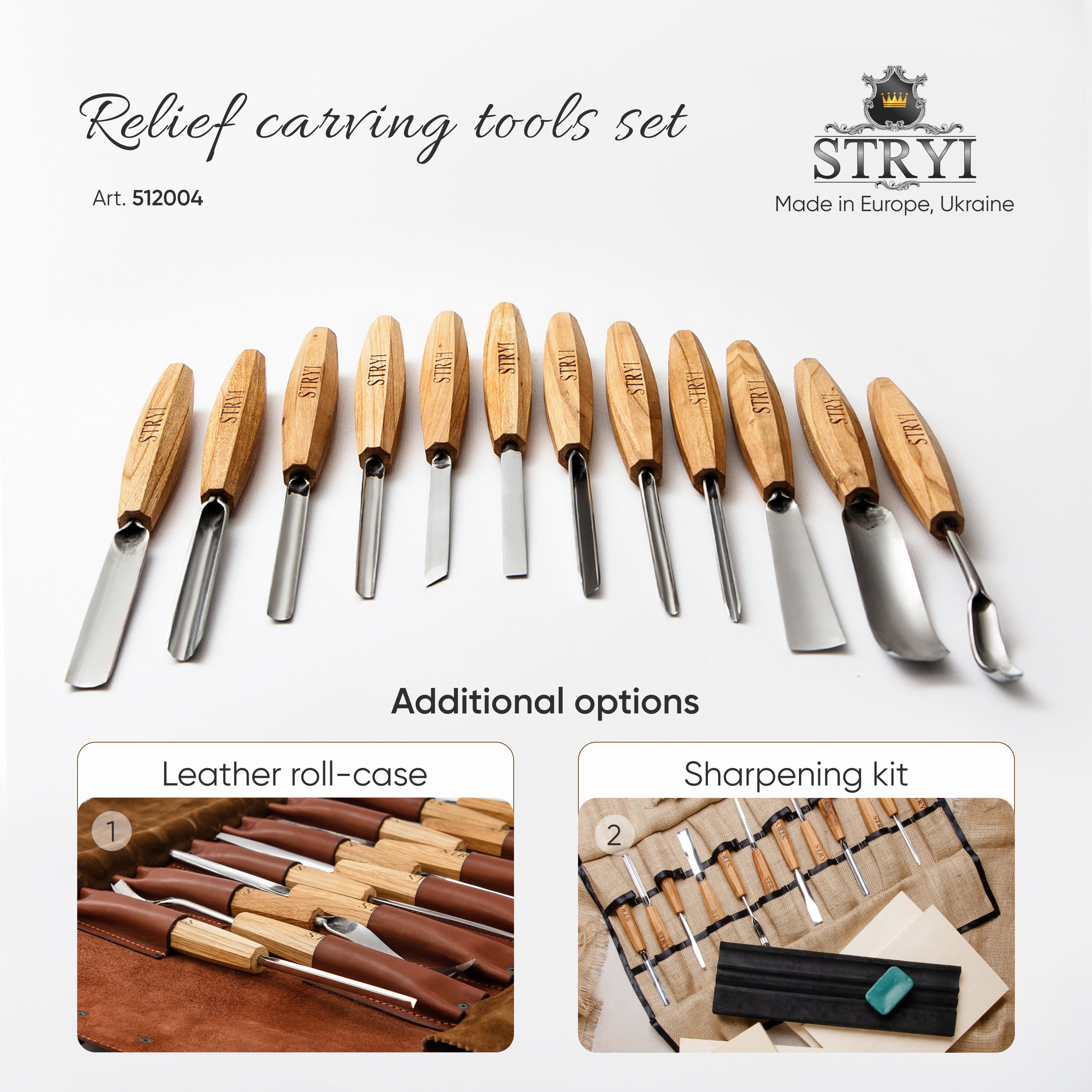 Professional 12 piece suit and wood carving knife carving chisel carving chisel engraved chisel carving fashion chisel woodworking tool kit