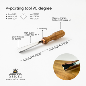 Partición en V de 90 grados, herramientas para tallar madera STRYI Profi