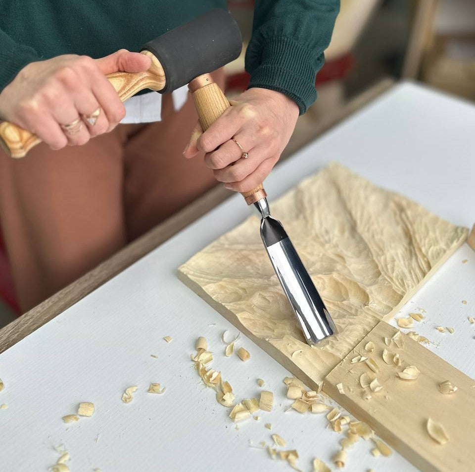 Cincel de escultura grande, gubia resistente de 8 perfiles, STRYI Profi